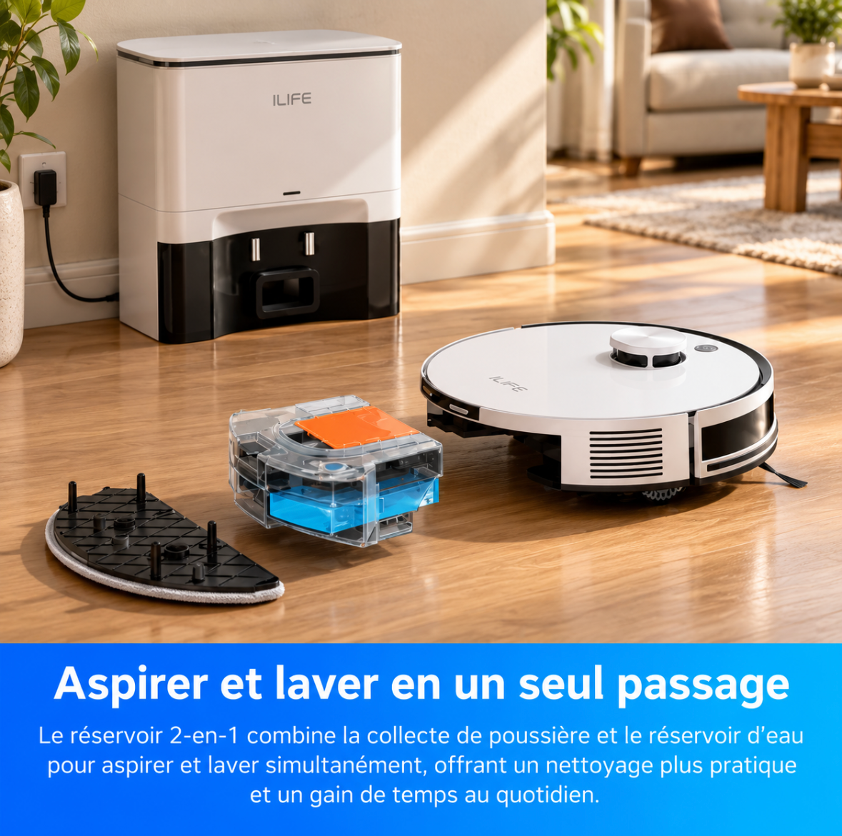 Robot aspirateur laveur ILIFE A30 Pro – vue 4