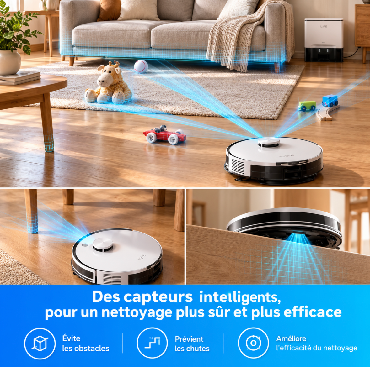 Robot aspirateur laveur ILIFE A30 Pro – vue 5