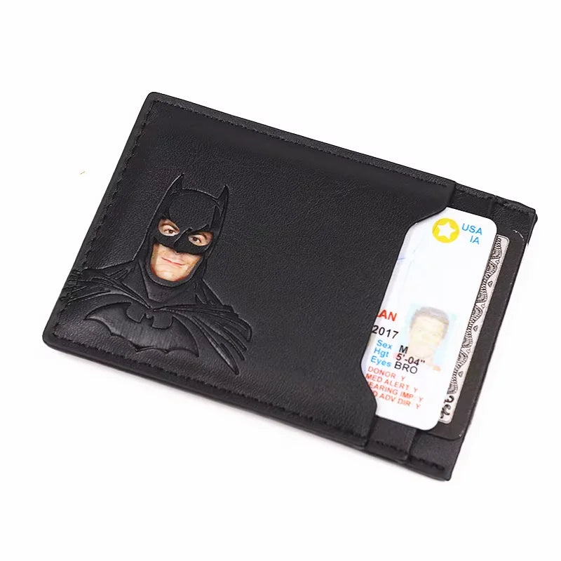 Porte-cartes fin en similicuir noir – vue 2