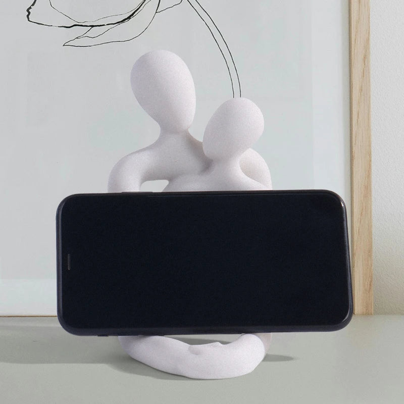 Support de téléphone couple enlacé – vue 3