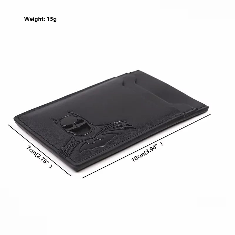 Porte-cartes fin en similicuir noir – vue 4