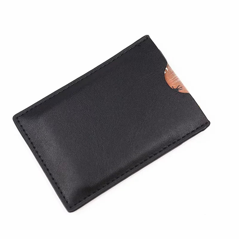 Porte-cartes fin en similicuir noir – vue 5