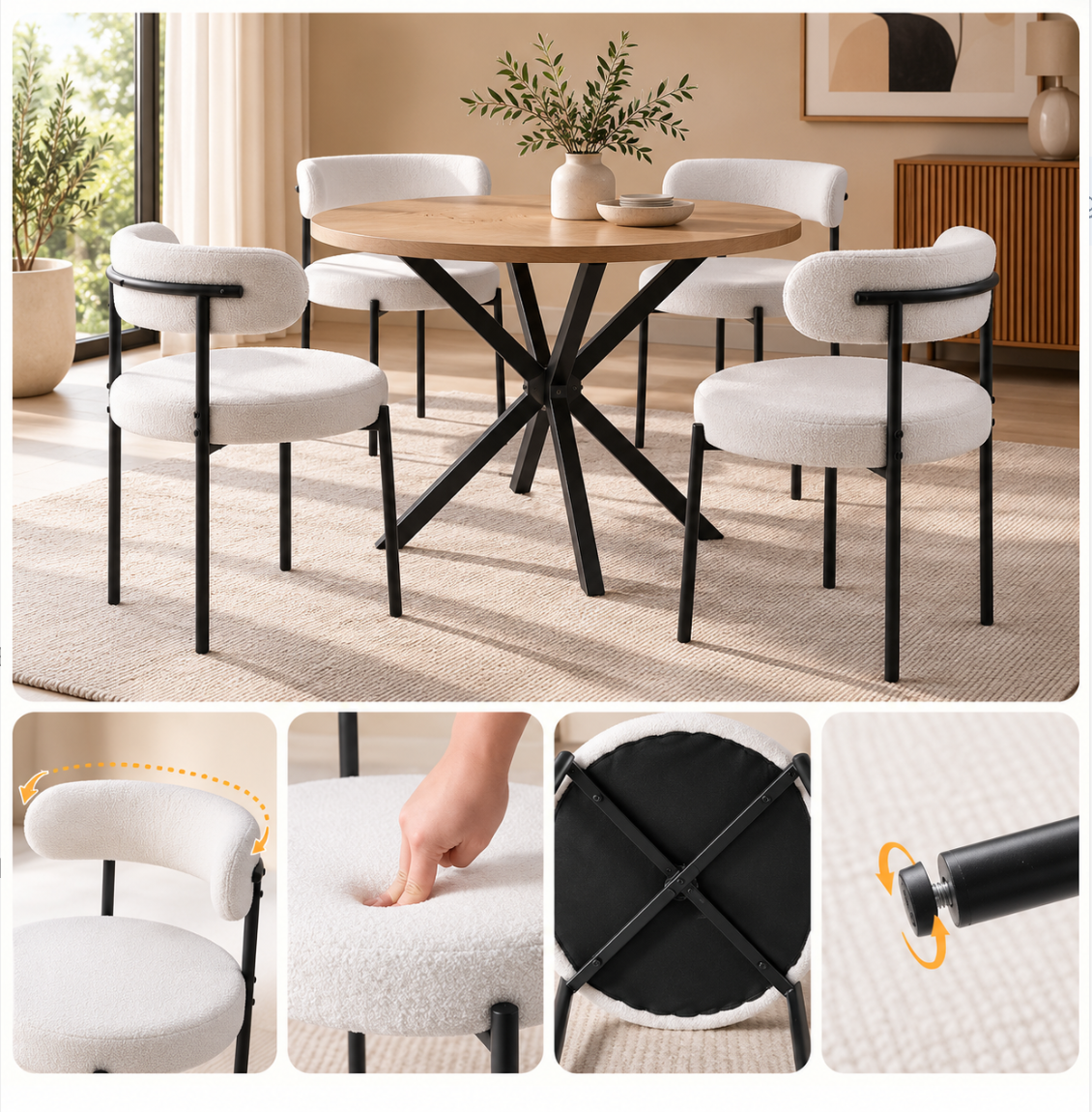 Chaises Teddy Bouclé – vue 11