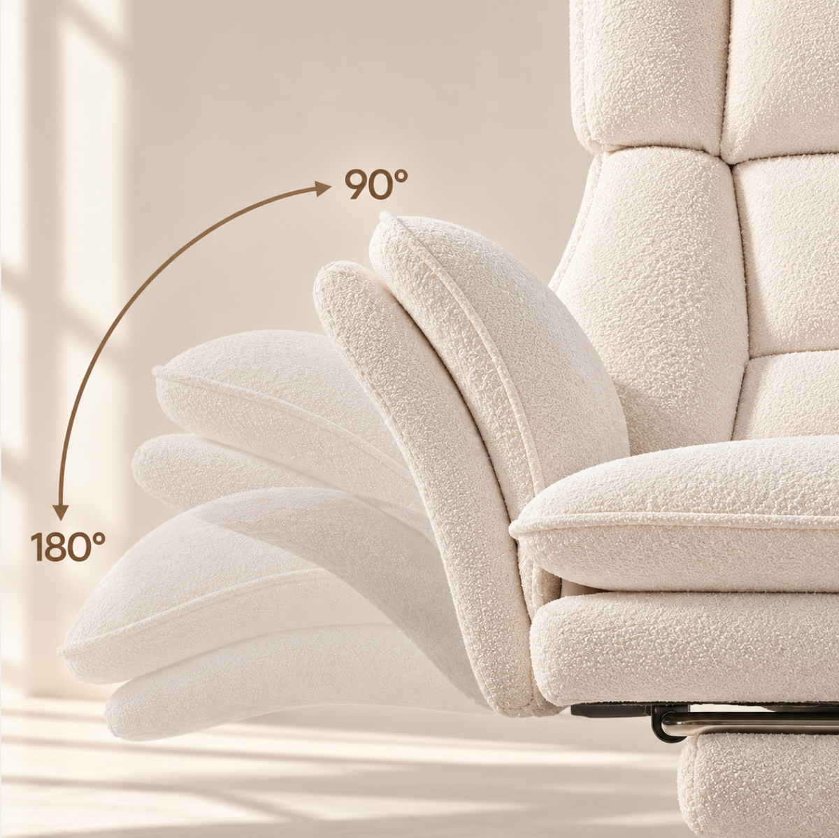 Fauteuil de Bureau Ergonomique avec Repose-Pieds – vue 7