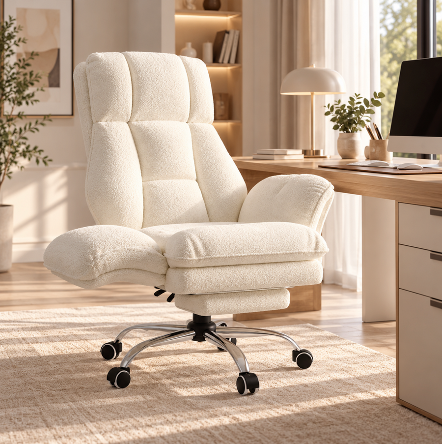 Fauteuil de Bureau Ergonomique avec Repose-Pieds