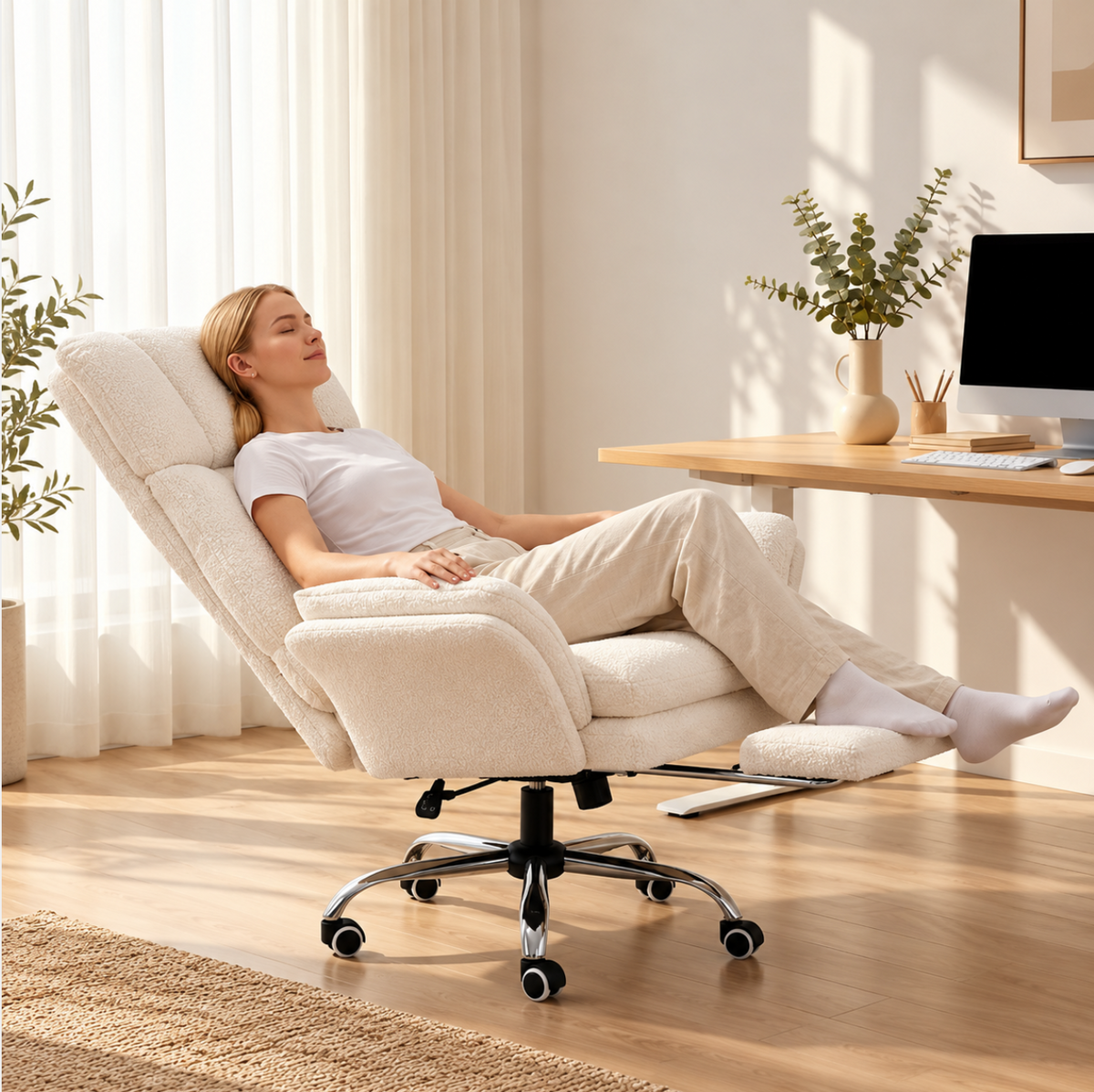 Fauteuil de Bureau Ergonomique avec Repose-Pieds – vue 10