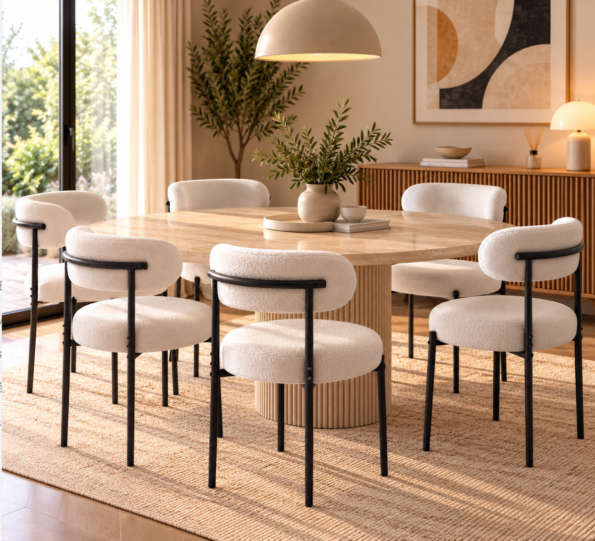 Chaises Teddy Bouclé