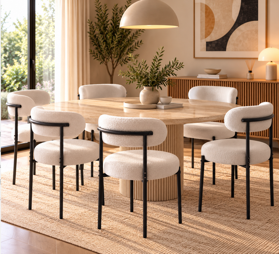 Chaises Teddy Bouclé