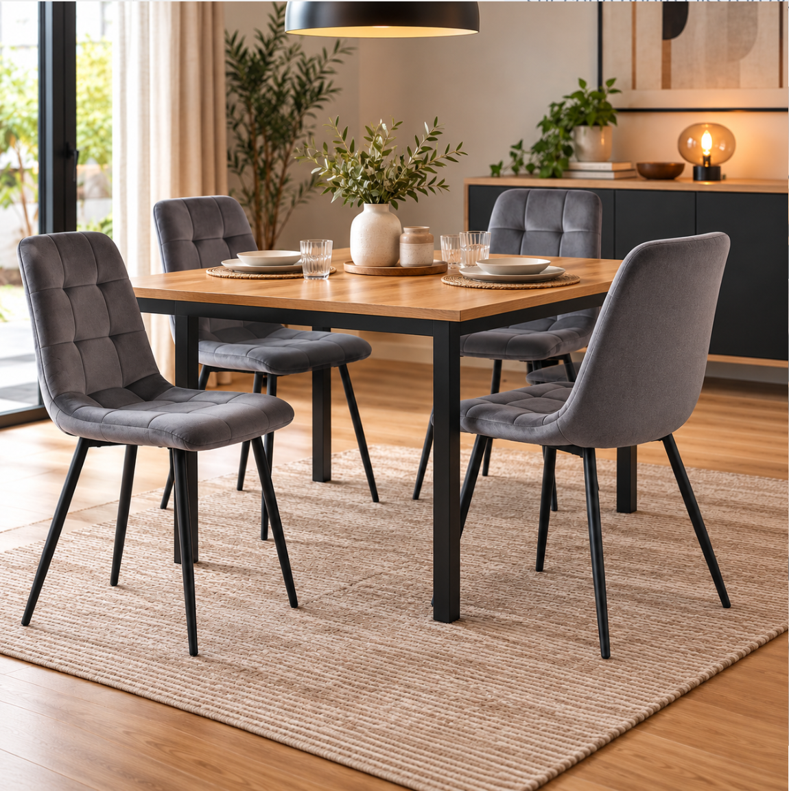 Chaises Velours Moderne – vue 4
