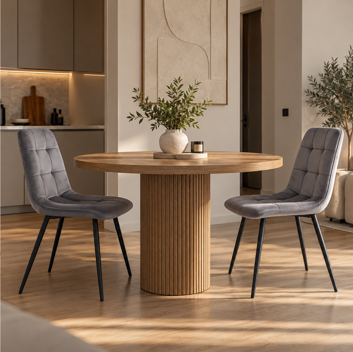 Chaises Velours Moderne – vue 5