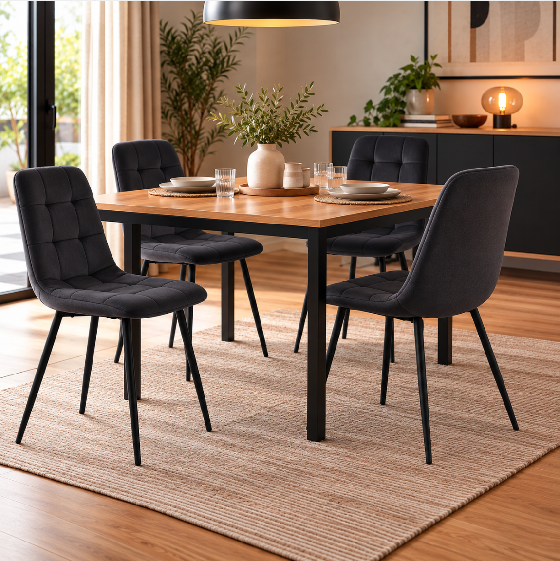 Chaises Velours Moderne – vue 3