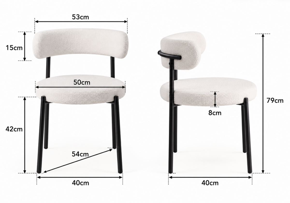 Chaises Teddy Bouclé – vue 10