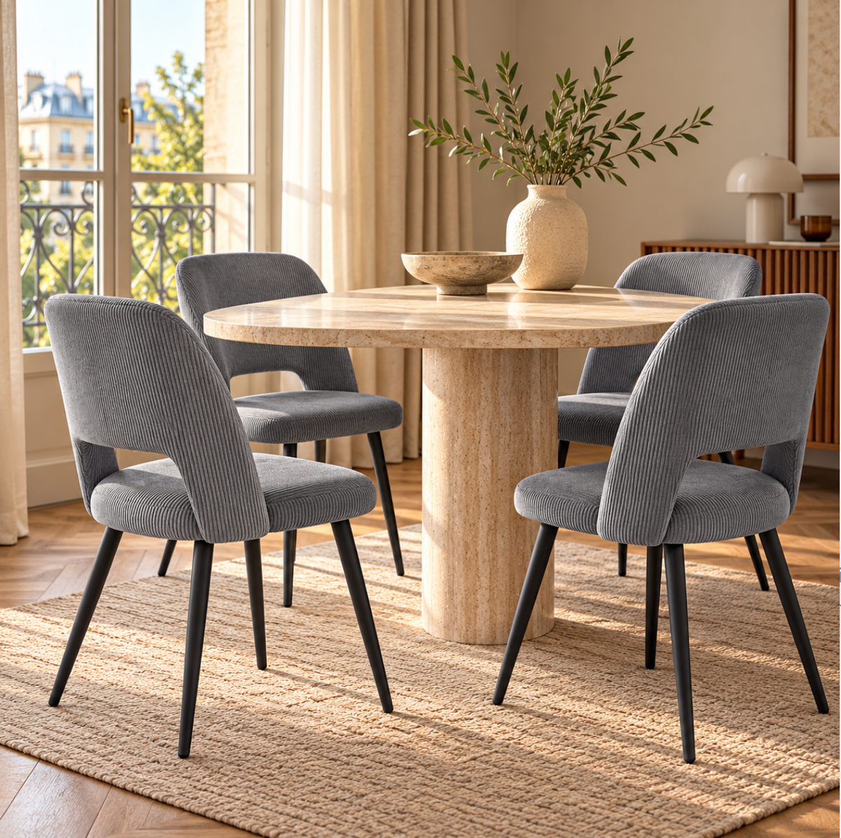 Chaises Velours Côtelé – vue 8