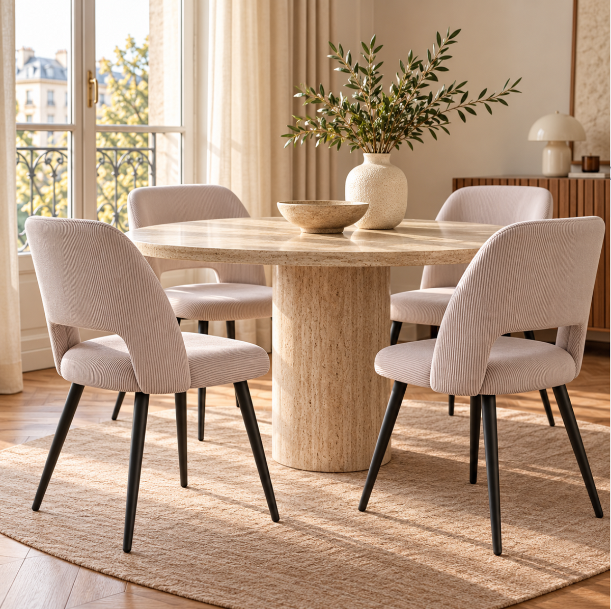 Chaises Velours Côtelé – vue 5