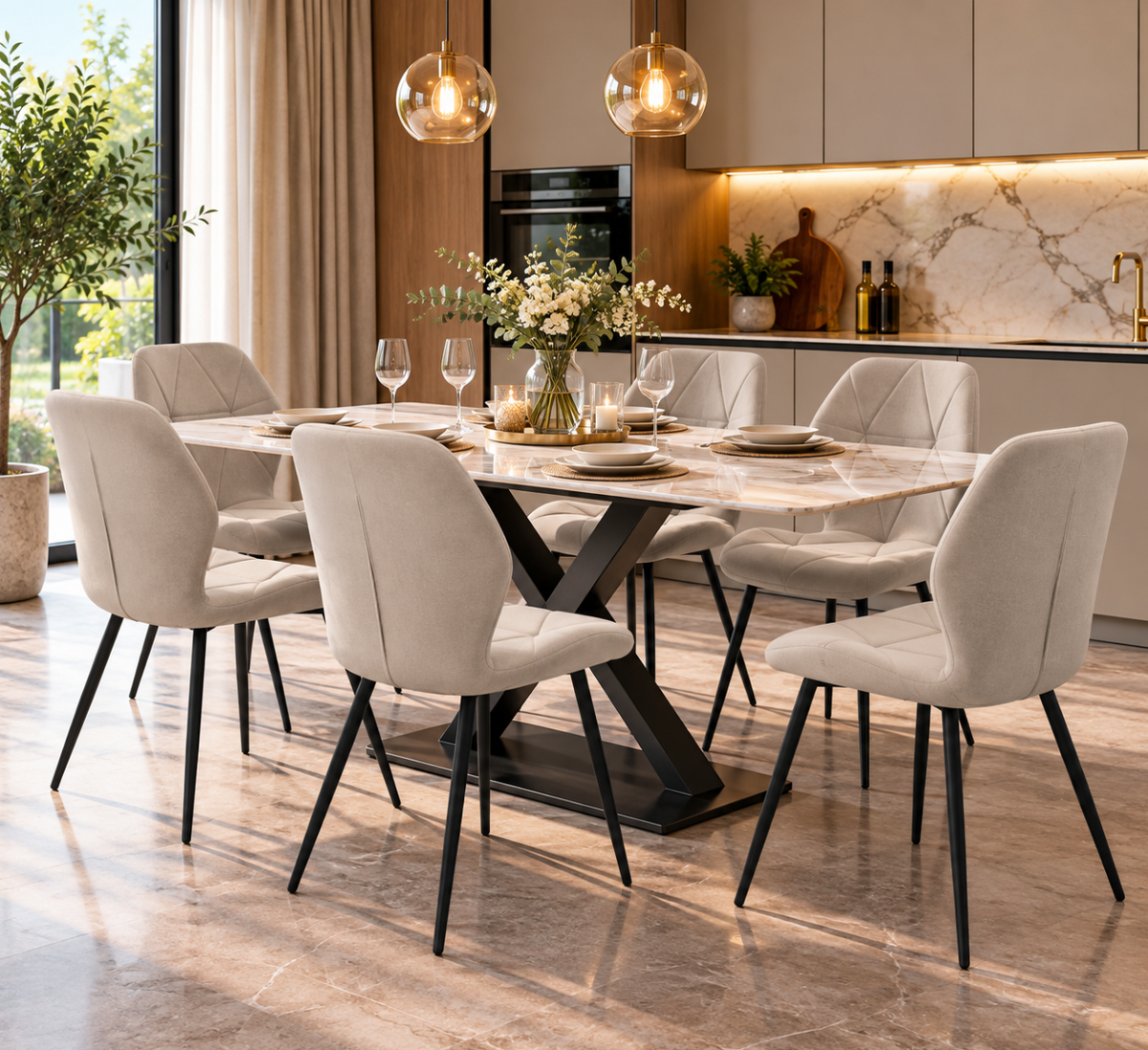 Chaises en lin