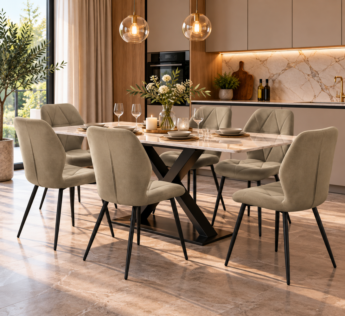 Chaises en lin – vue 3