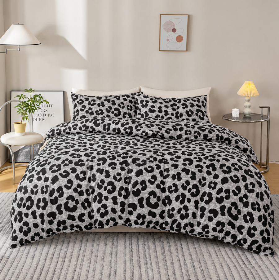 Parure de lit 3 pièces imprimé léopard – vue 2
