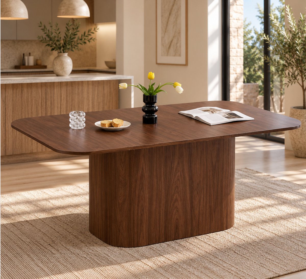 Table à manger rectangulaire 160 × 90 cm – vue 3